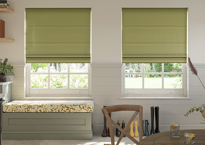 Ascot, Muted Green - Motorised Roman Blind - Image 3